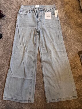 NWT pistola Jadyn Low Slung Palazzo Light Wash Wide Leg Jeans - Chateau